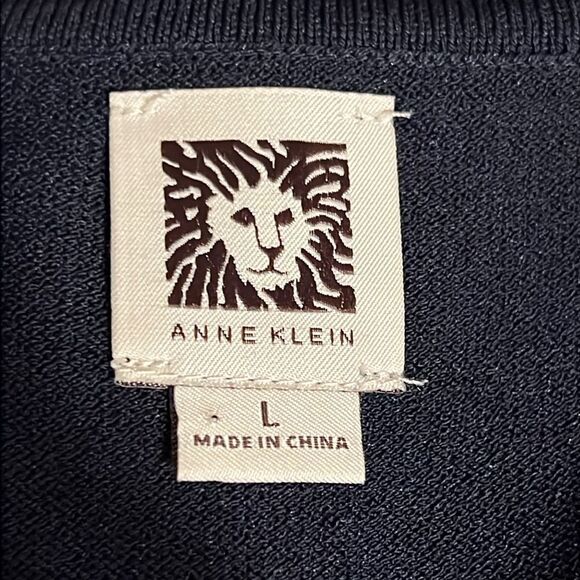 Anne Klein Navy Blue Sleeveless Sheath Midi Dress Size L - Picture 11 of 13